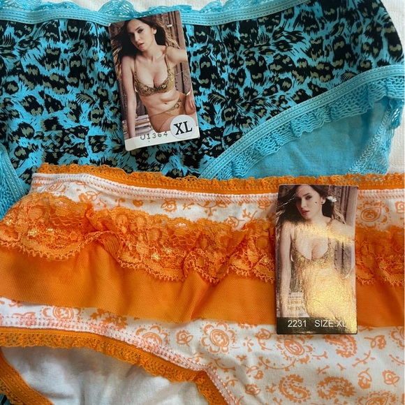 (2) NWT Pairs of Adult Women’s Underwear Panties Animal Print Lace Large - Picture 1 of 6